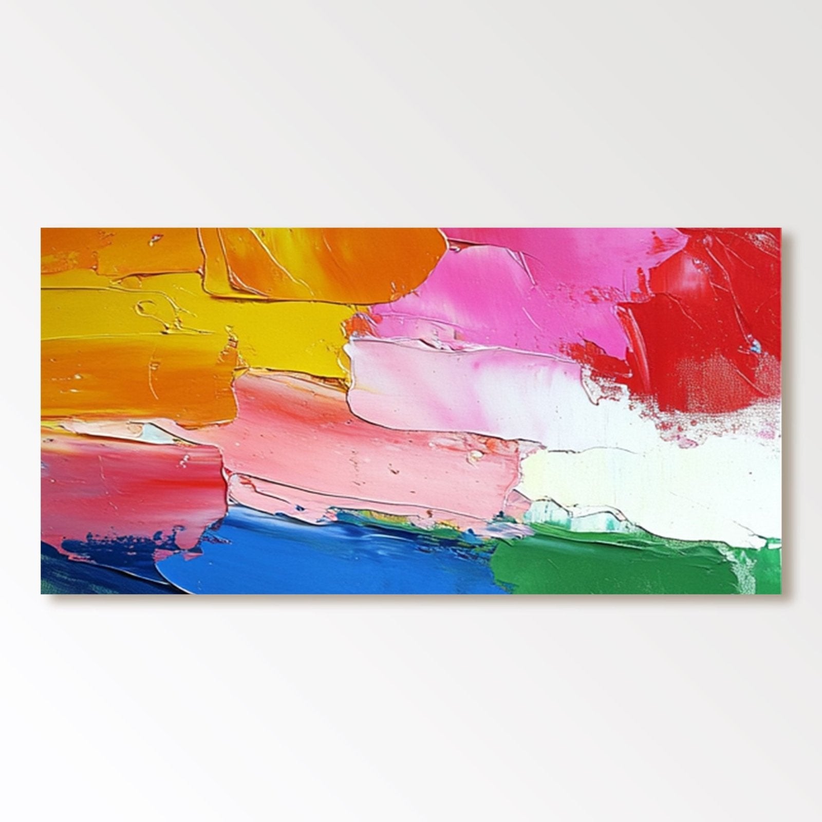 Abstract Colorful Painting "Coucher du Soleil Arc - en - Ciel" - nukeart