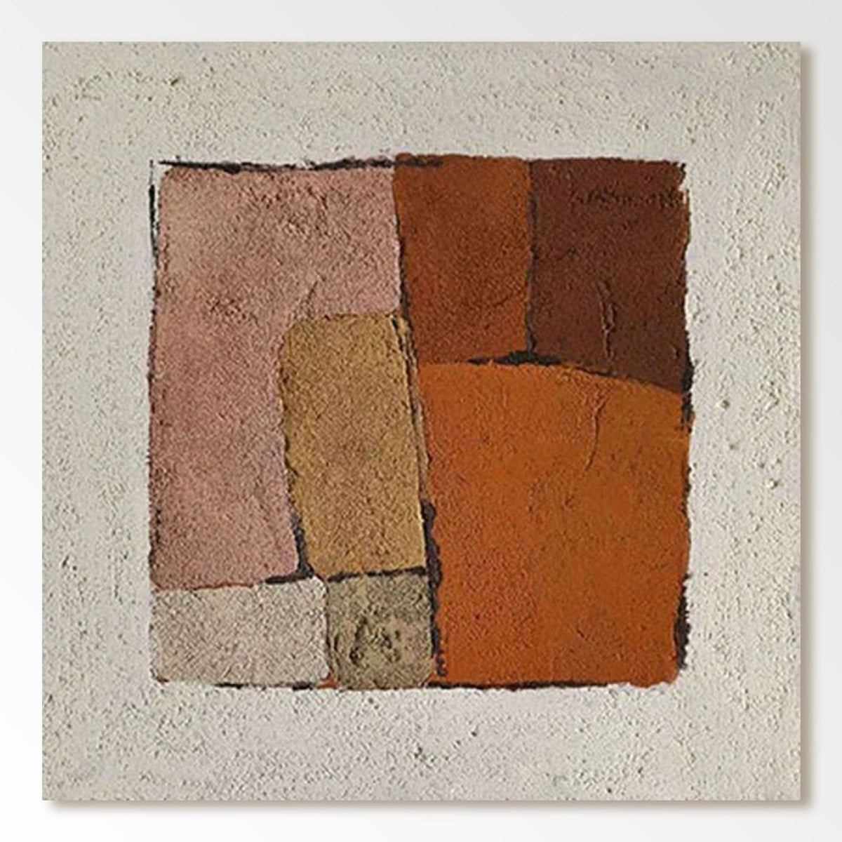Abstract Minimalist Colorful Textured Contemporary Painting
