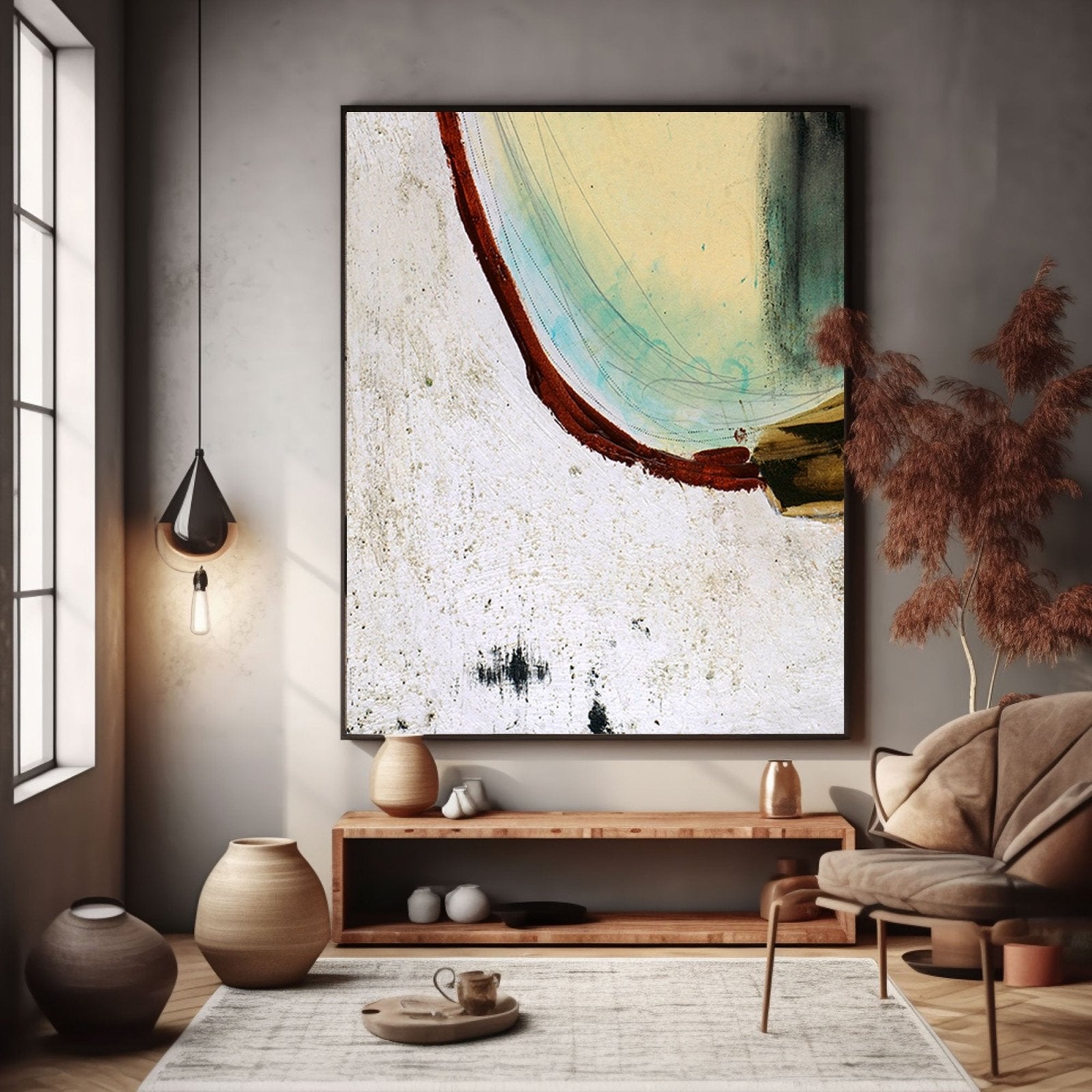 Abstract Painting "Crescent Echo" - nukeart