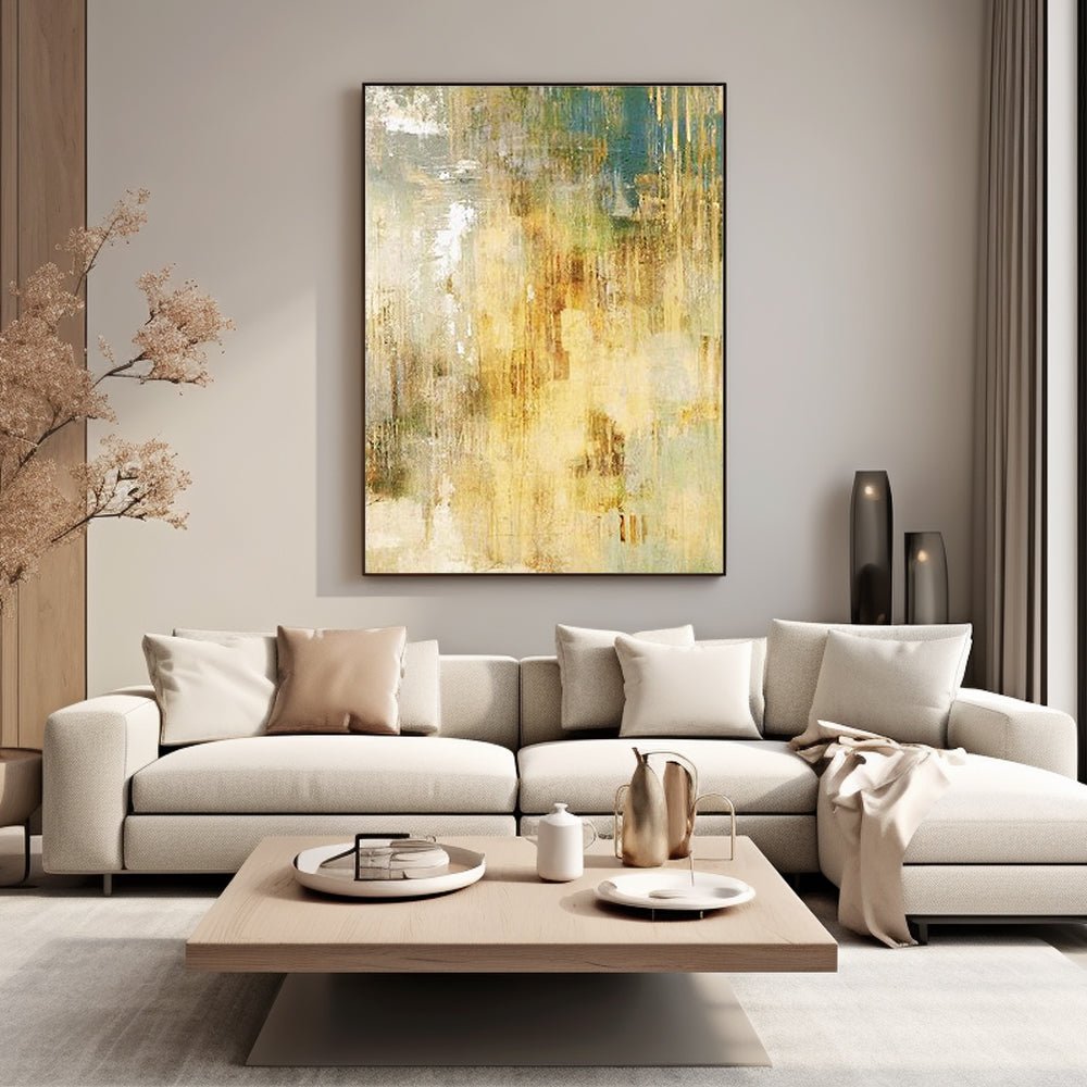 Abstract Painting "Golden Reverie" - nukeart