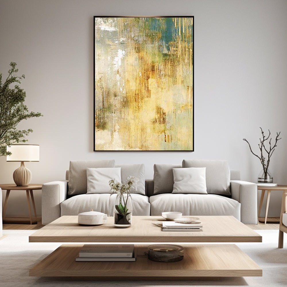 Abstract Painting "Golden Reverie" - nukeart