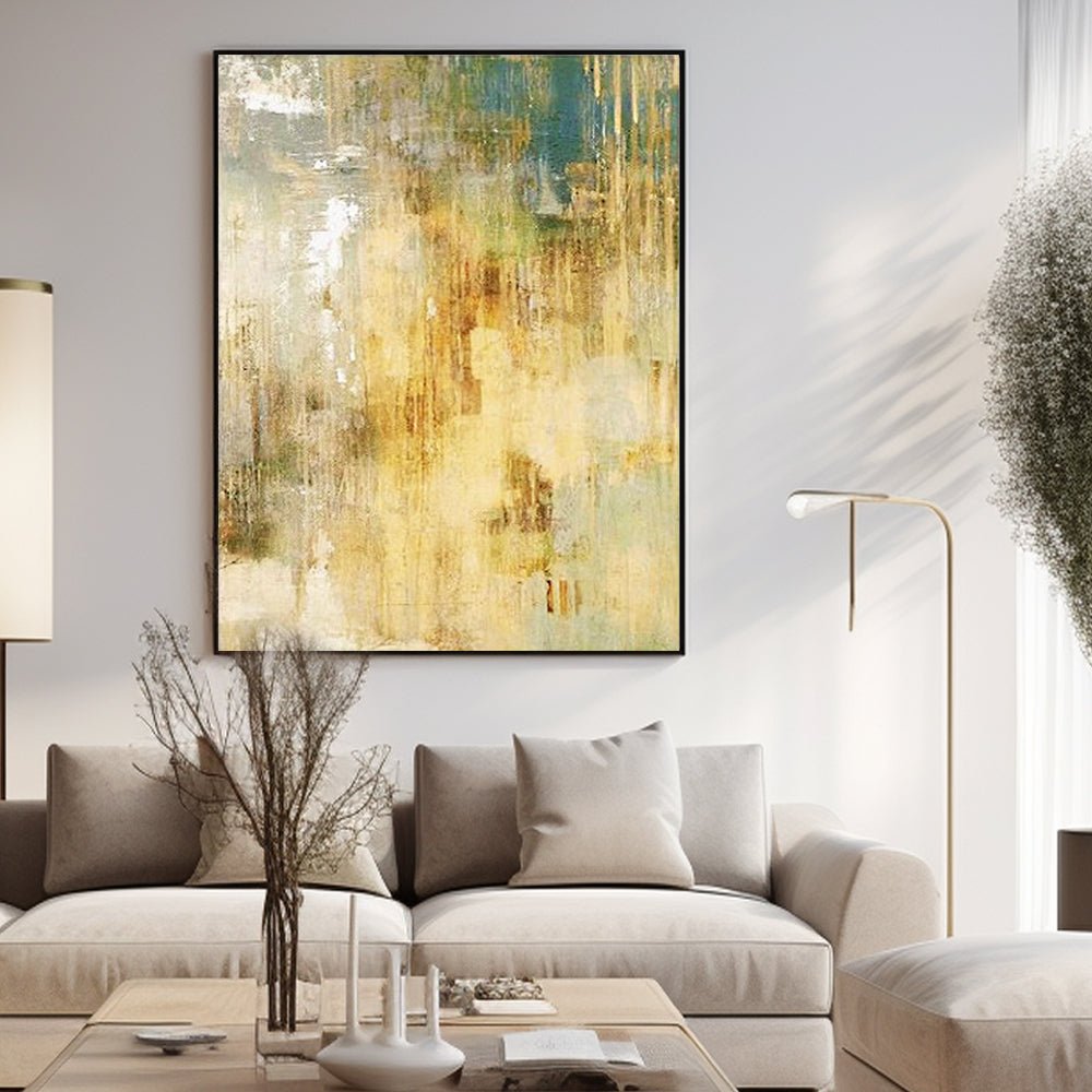 Abstract Painting "Golden Reverie" - nukeart