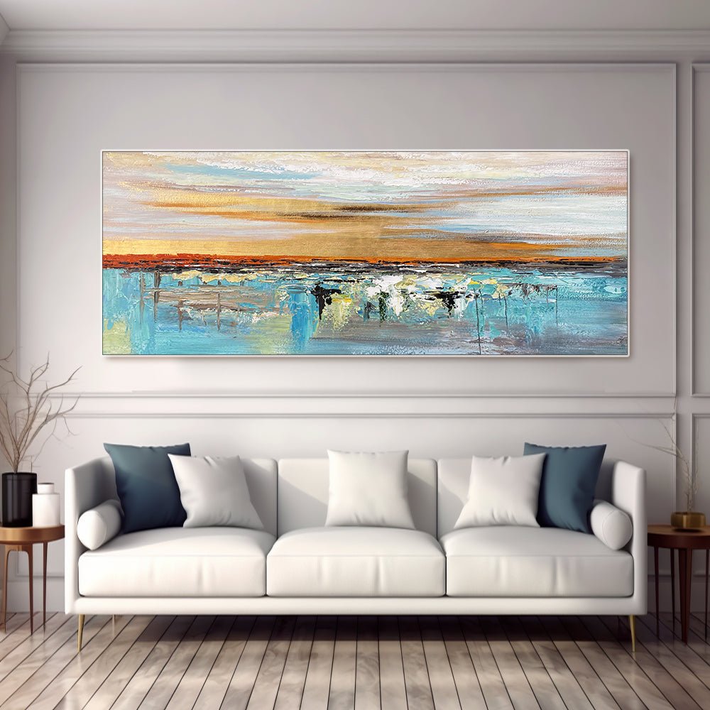 Abstract Painting "Sunset Reflections" - nukeart