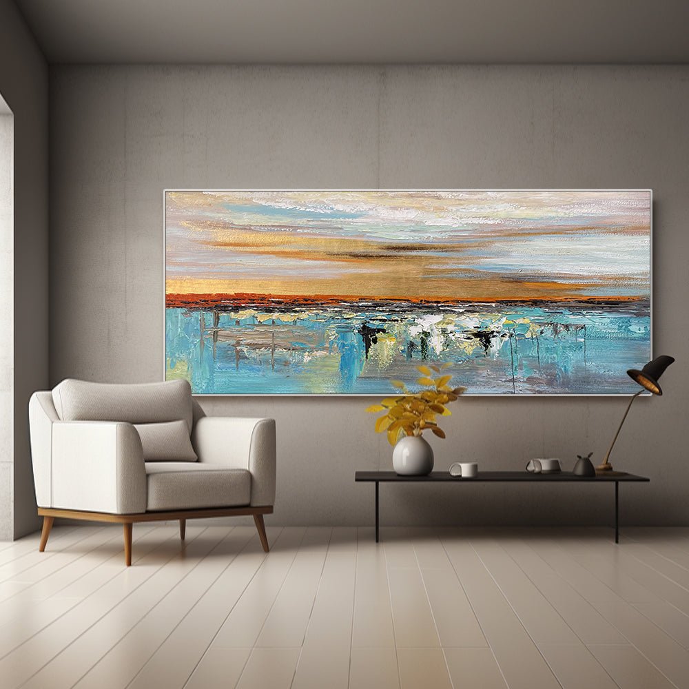 Abstract Painting "Sunset Reflections" - nukeart