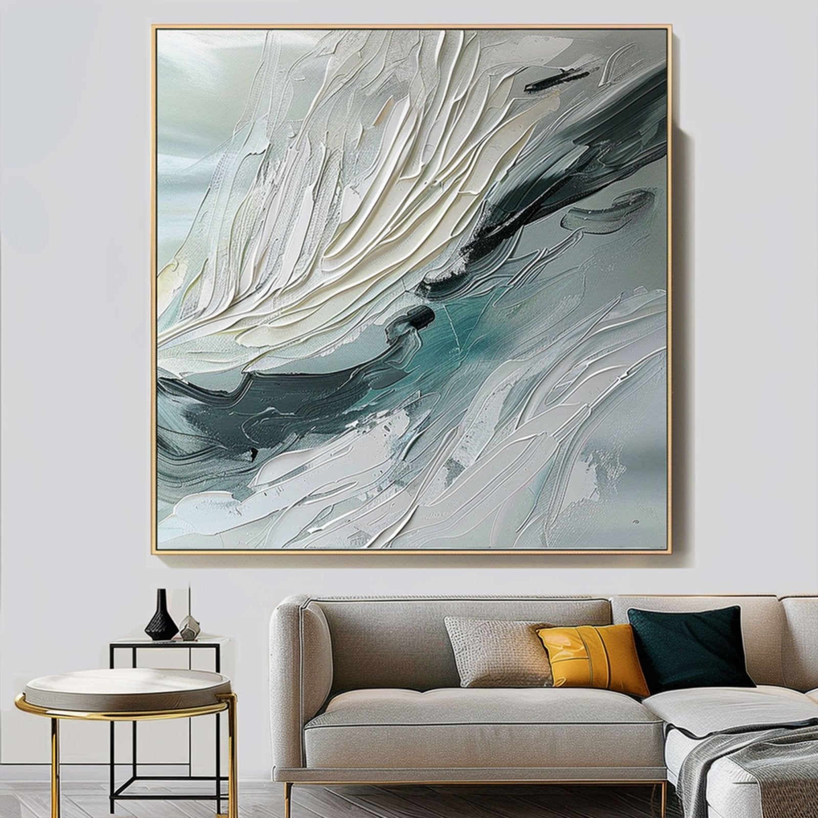 Abstract Painting "Whispering Waves of Serenity" - nukeart