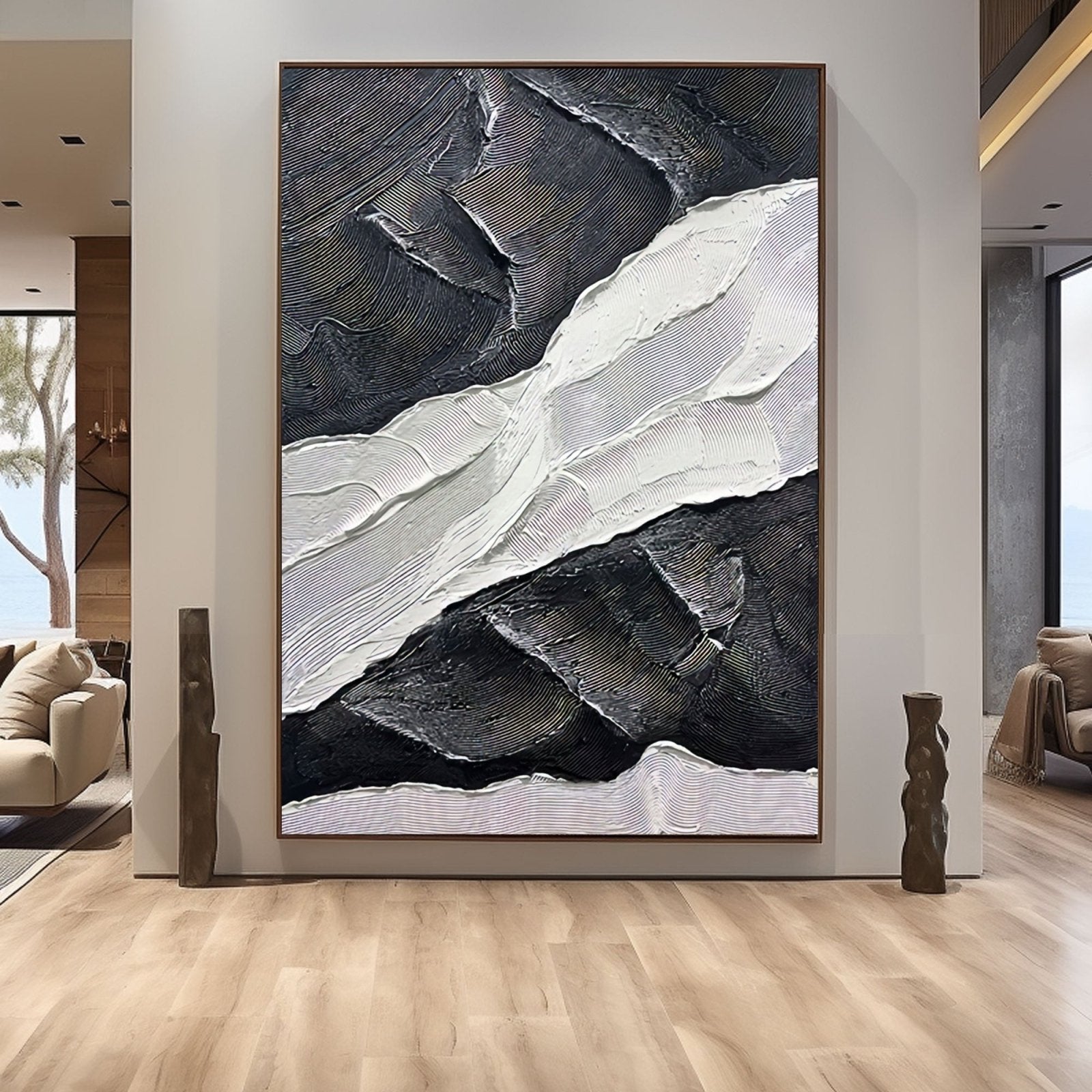 Abstract Plaster Painting "Echo" - nukeart