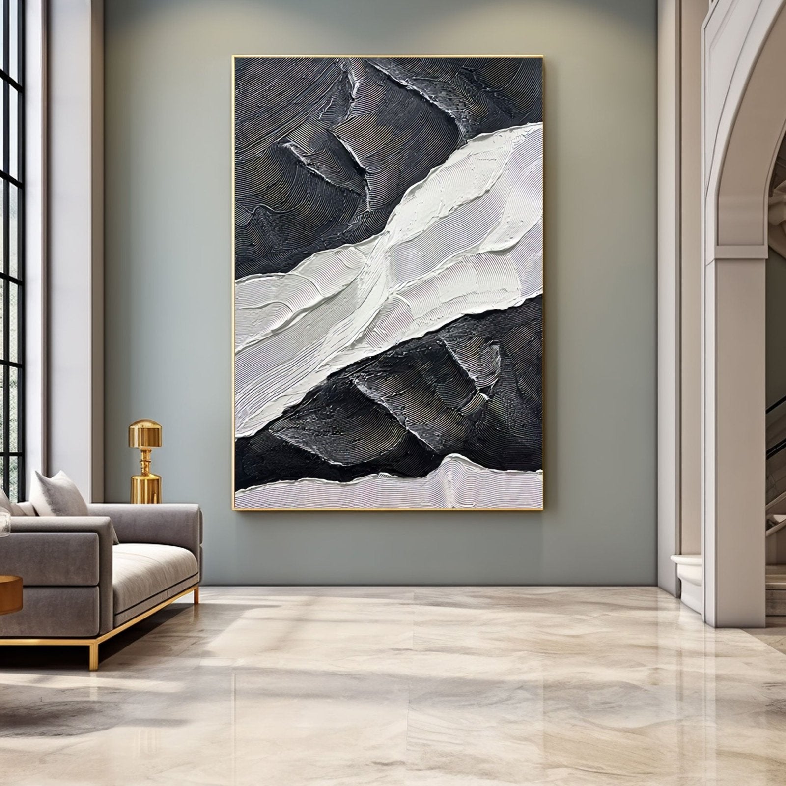 Abstract Plaster Painting "Echo" - nukeart