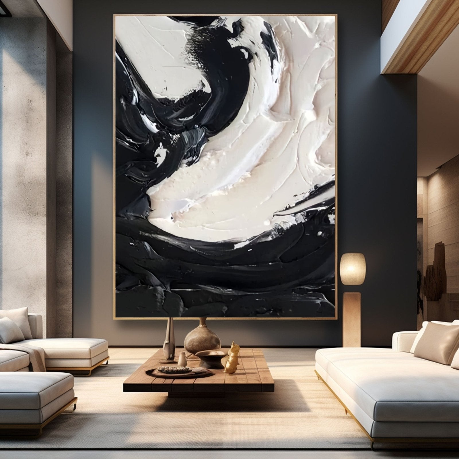 Abstract Plaster Painting "Eclipse" - nukeart