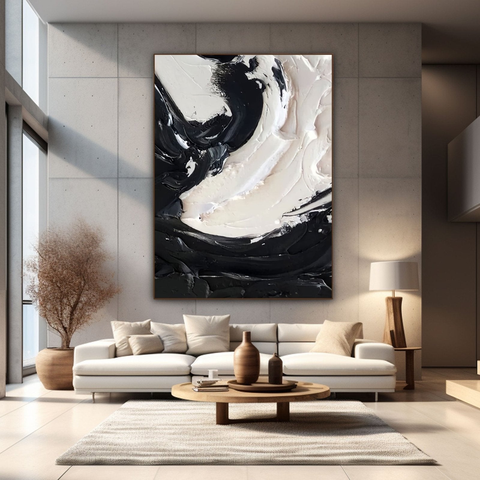 Abstract Plaster Painting "Eclipse" - nukeart