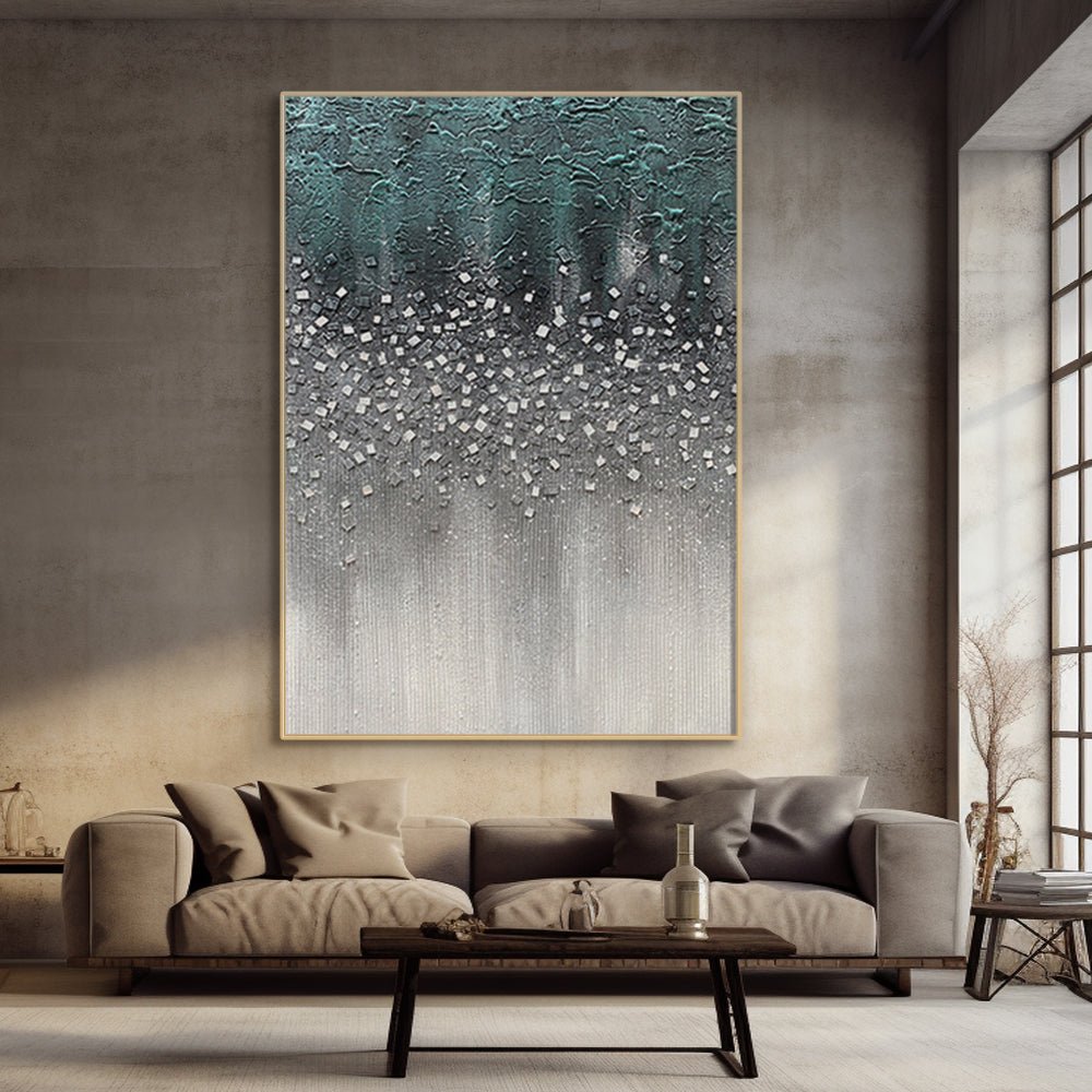 Abstract Plaster Painting "Ethereal Mosaic" - nukeart