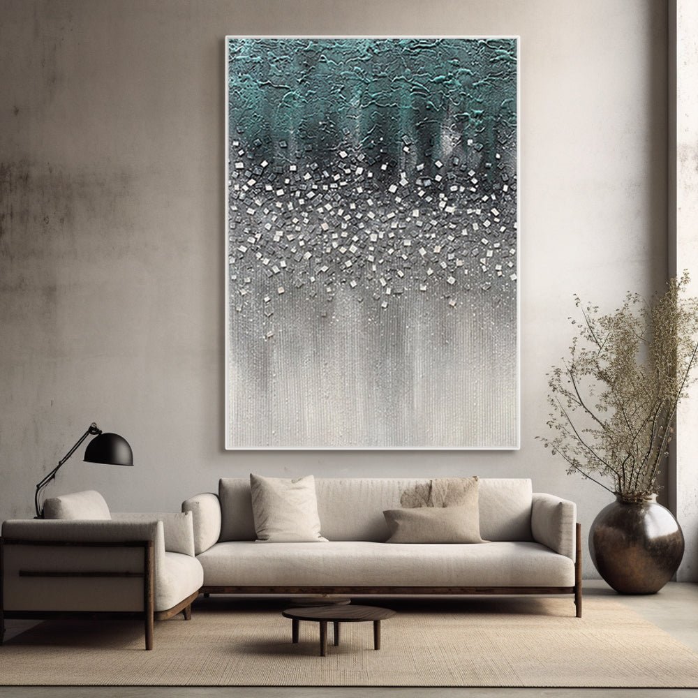 Abstract Plaster Painting "Ethereal Mosaic" - nukeart