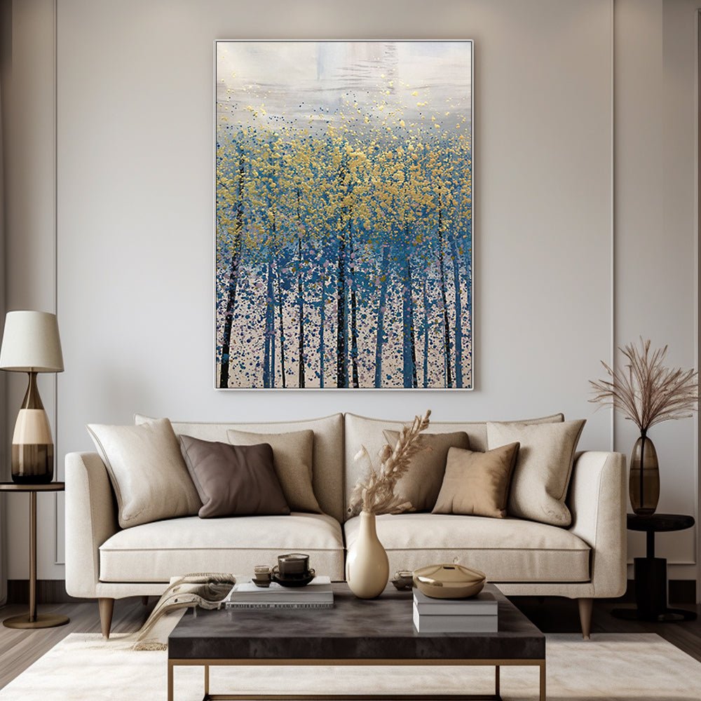 Abstract Plaster Painting "Mystic Forest" - nukeart