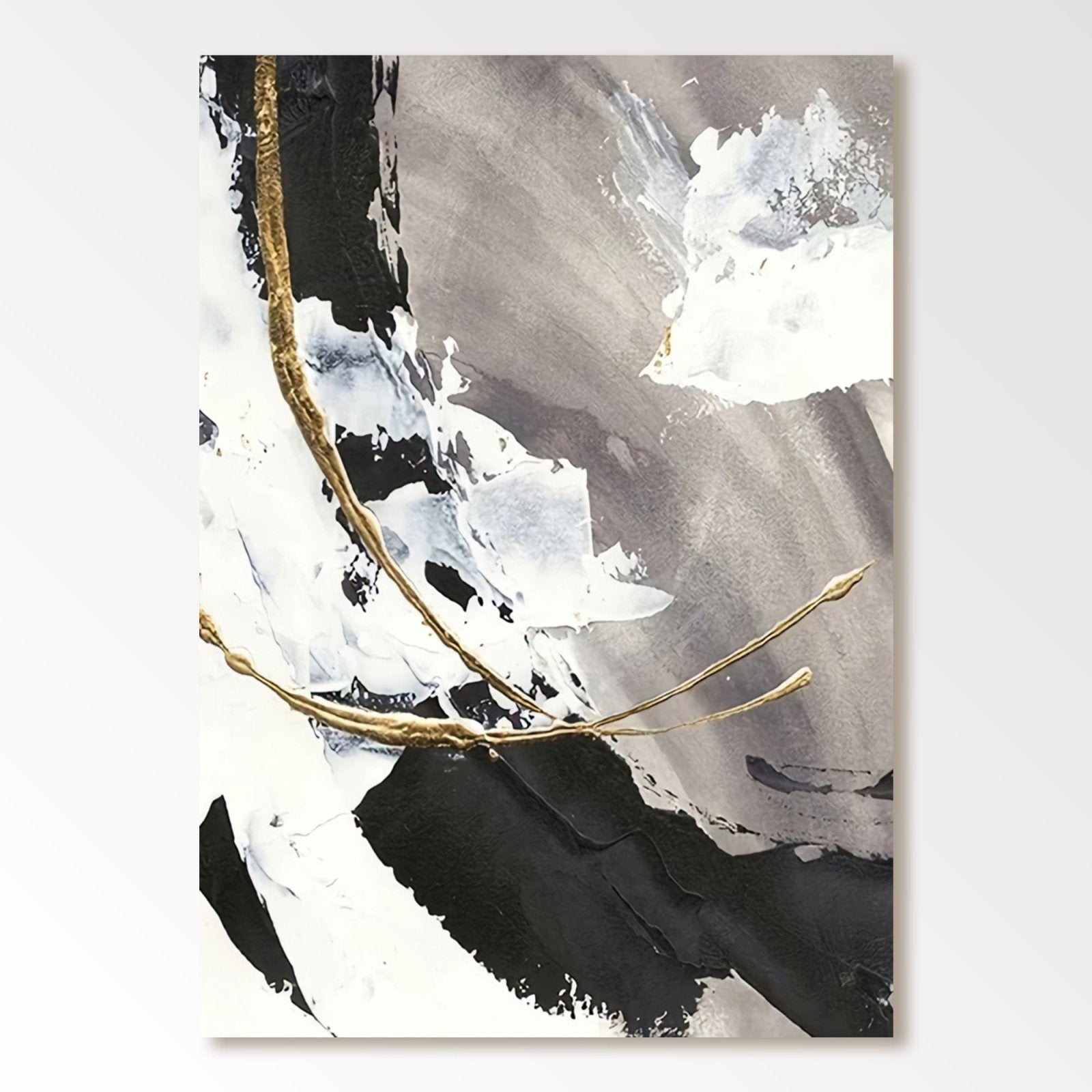 Abstract Plaster Painting "Noirscape" - nukeart