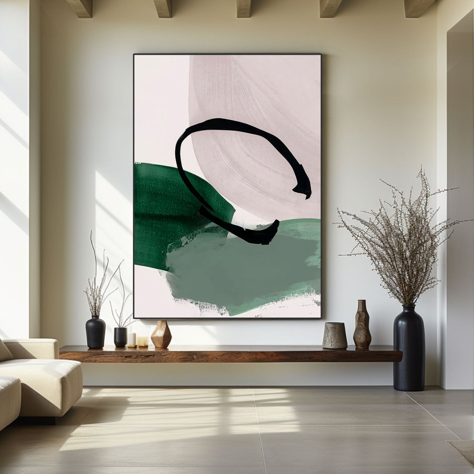 Abstract Plaster Painting "Verdant" - nukeart