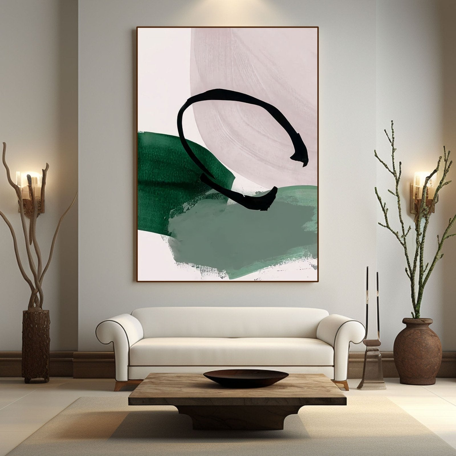 Abstract Plaster Painting "Verdant" - nukeart