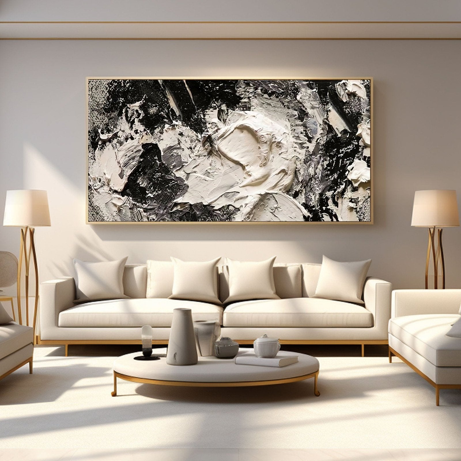 Abstract Plaster Wall Art "Sablelight" - nukeart