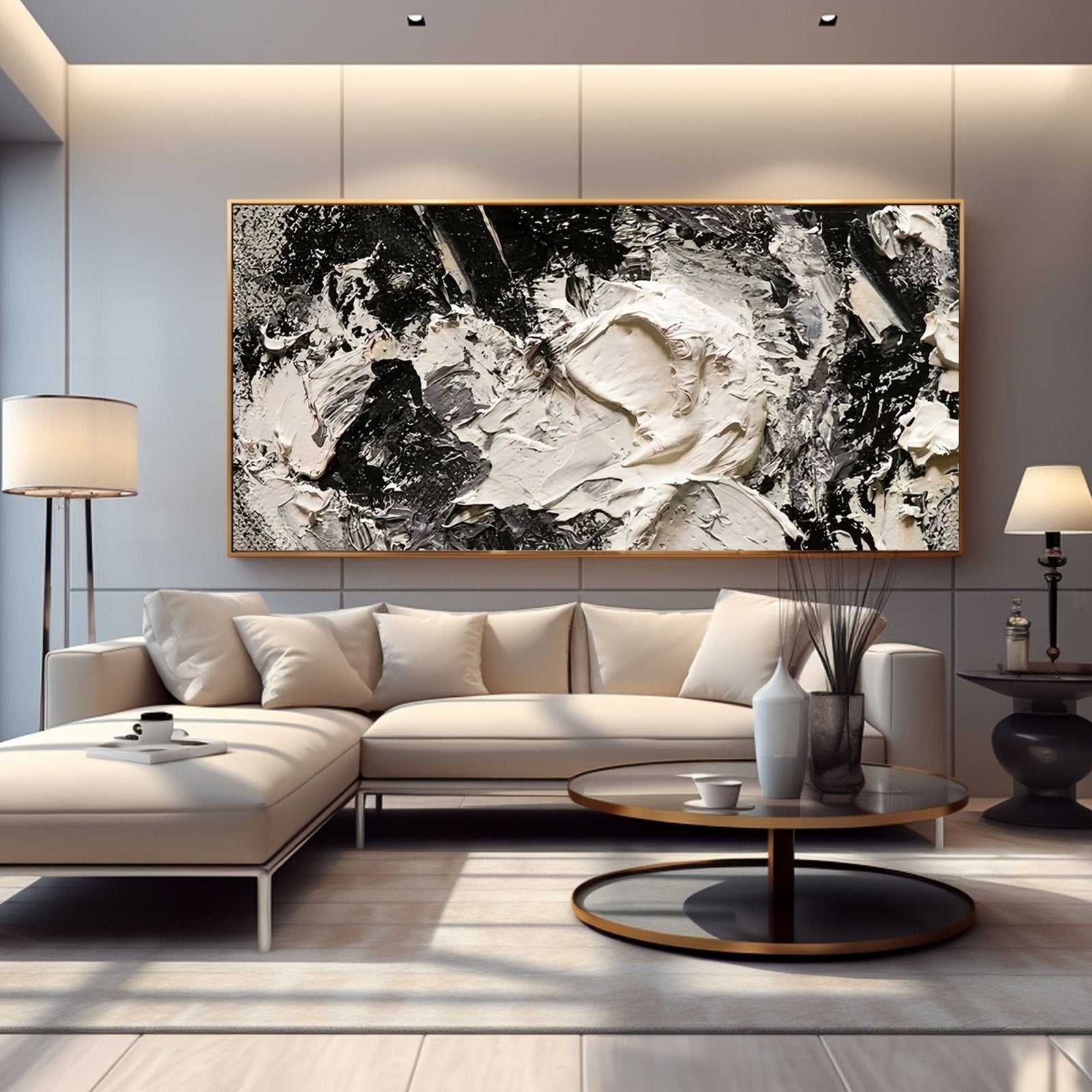 Abstract Plaster Wall Art "Sablelight" - nukeart