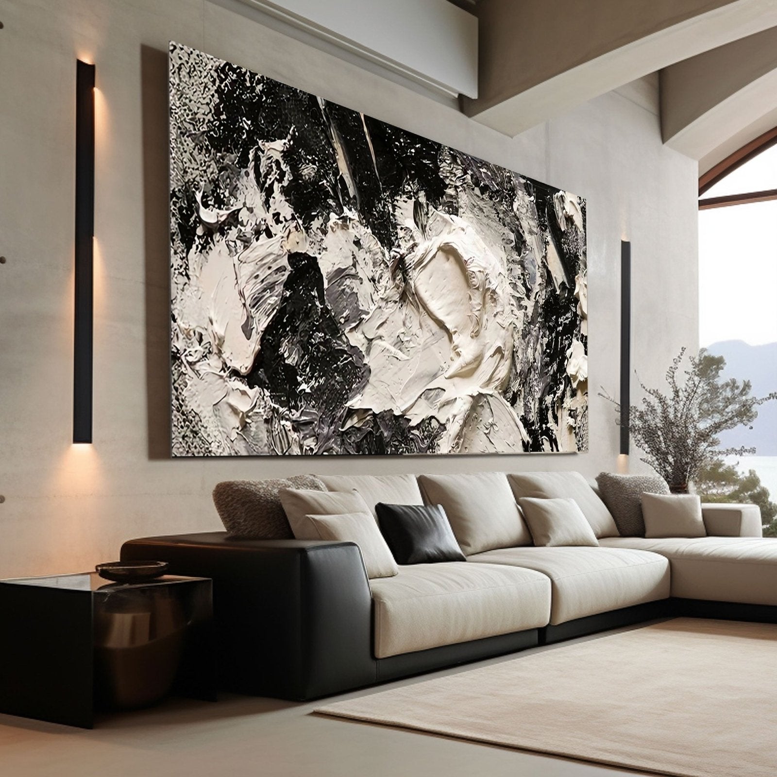 Abstract Plaster Wall Art "Sablelight" - nukeart