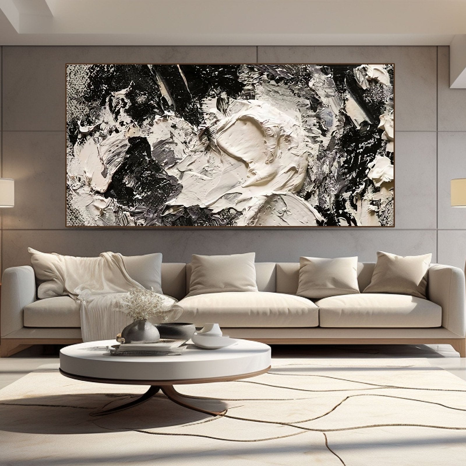 Abstract Plaster Wall Art "Sablelight" - nukeart