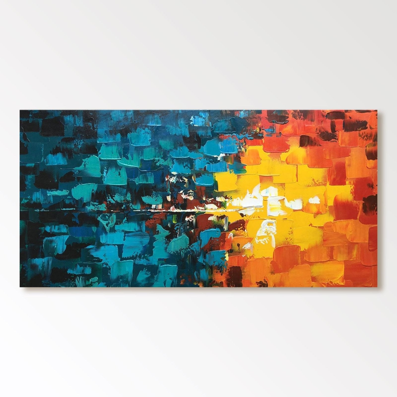 Abstract Plaster Wall Art "Sunset Symphony" - nukeart