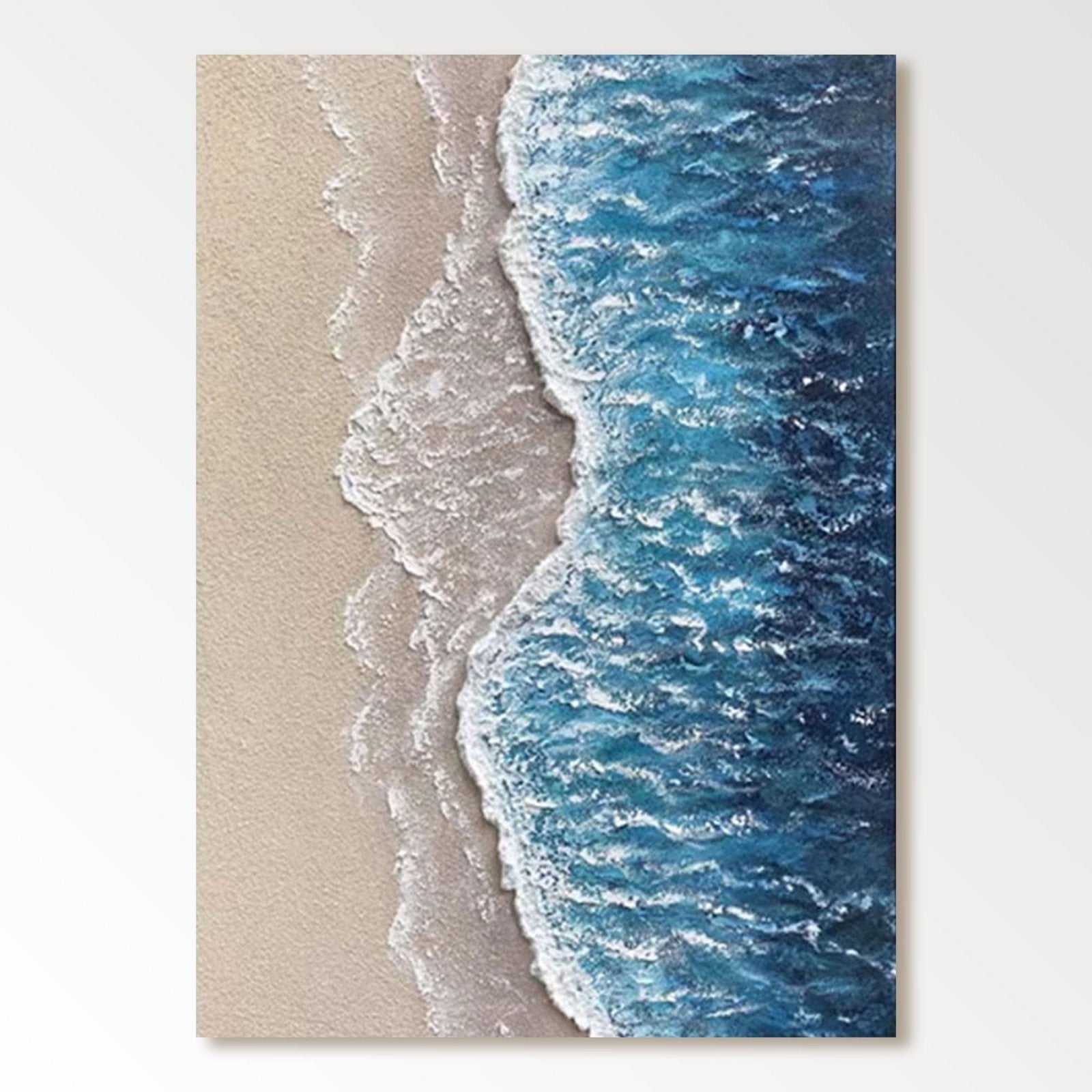 Abstract Textured Painting "Ocean's Caress" - nukeart