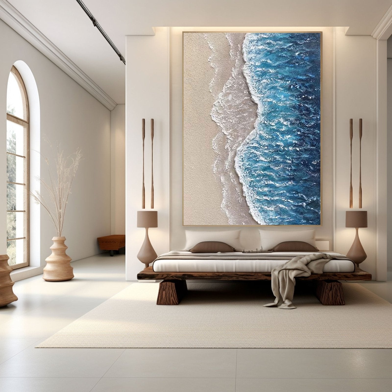 Abstract Textured Painting "Ocean's Caress" - nukeart