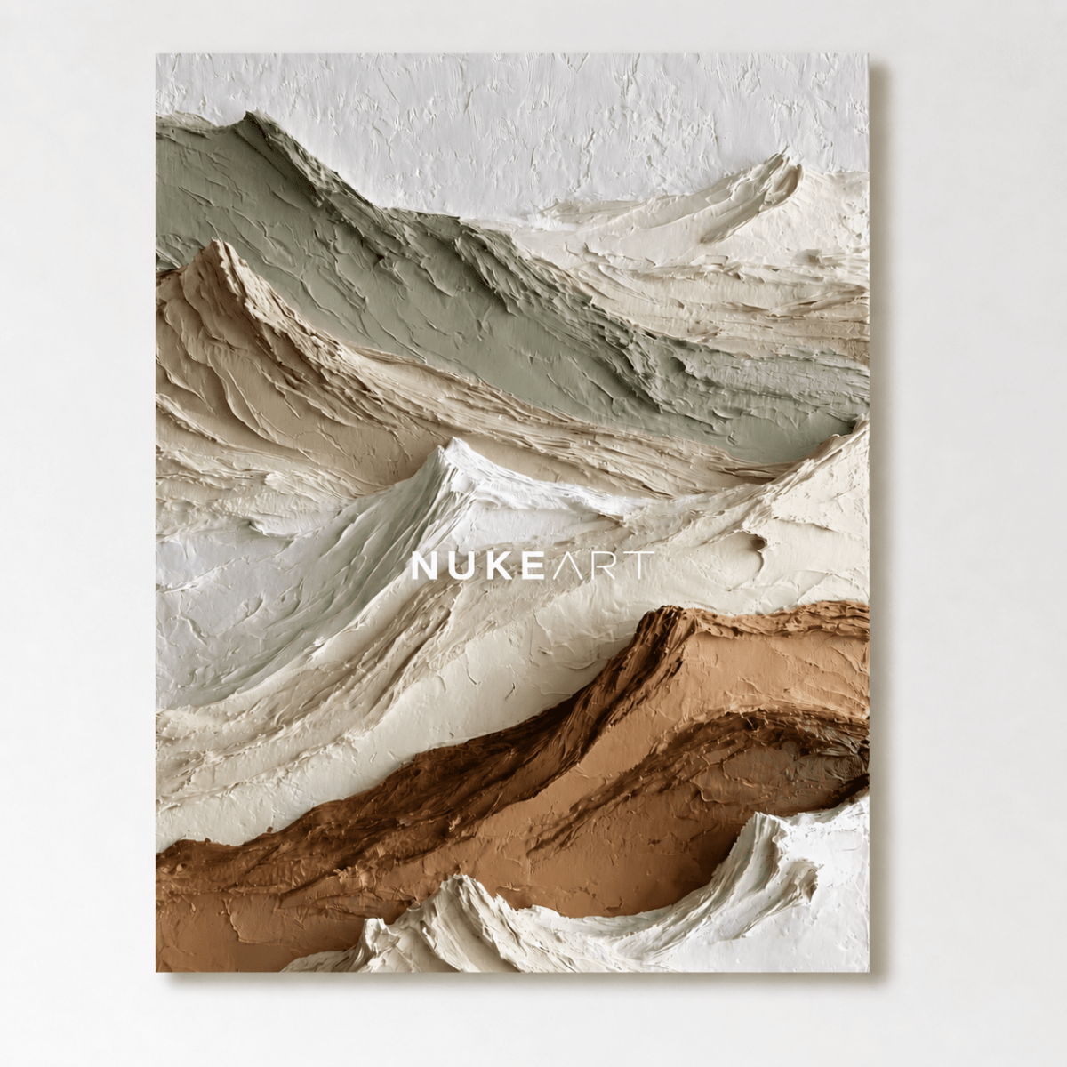 Textured Mountain Wall Art “Drifting Silence” - nukeart