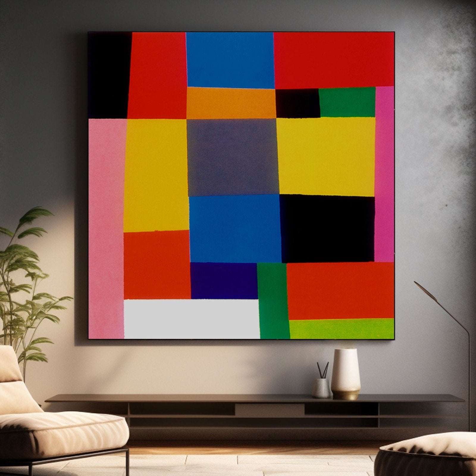 Colorful Abstract Painting "Symphony of Colors" - nukeart