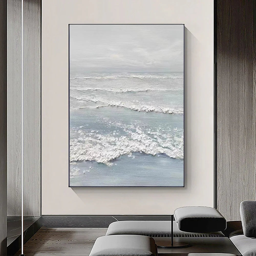 Minimalist Seascape Wall Art "Silent Tide Horizon"