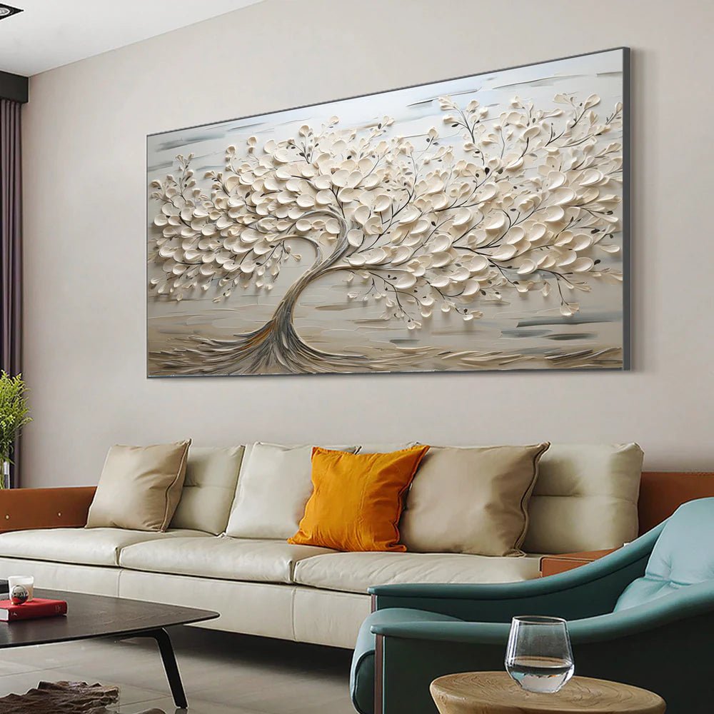 Plaster Wall Art "Albero della Luce Silenziosa" - nukeart