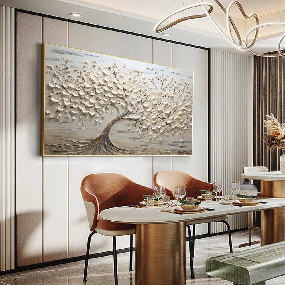 Plaster Wall Art "Albero della Luce Silenziosa" - nukeart