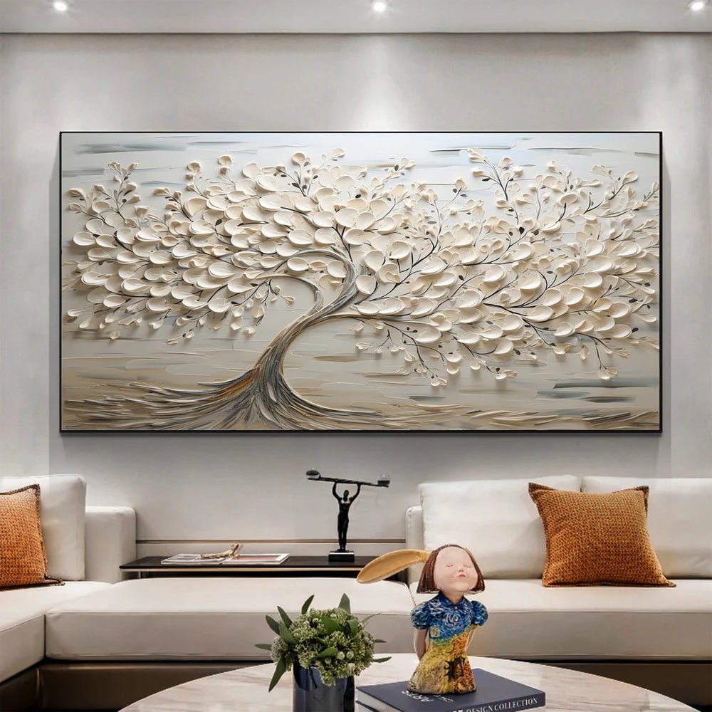 Plaster Wall Art "Albero della Luce Silenziosa" - nukeart