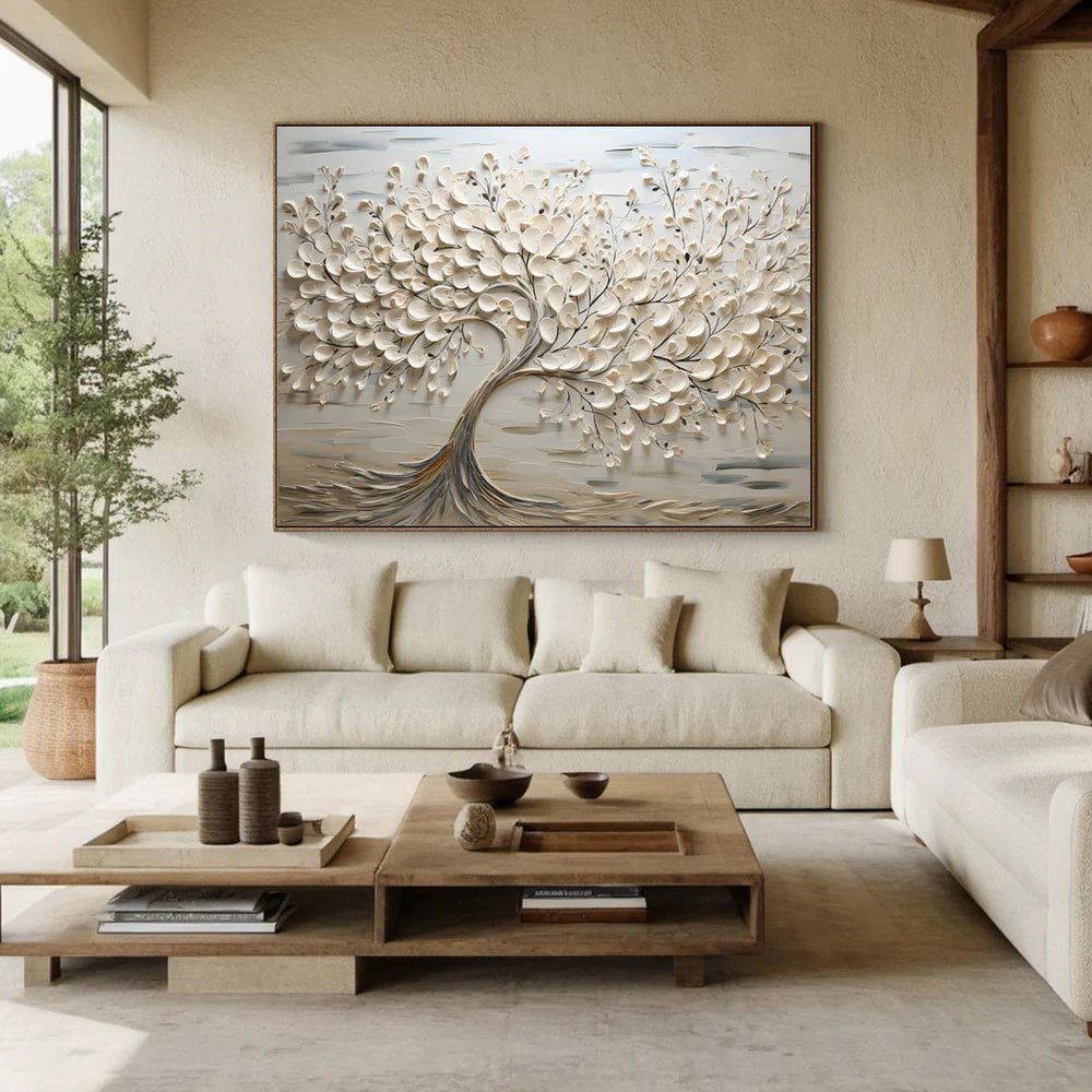 Plaster Wall Art "Albero della Luce Silenziosa" - nukeart