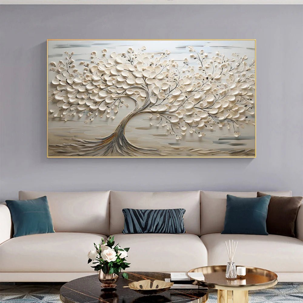Plaster Wall Art "Albero della Luce Silenziosa" - nukeart
