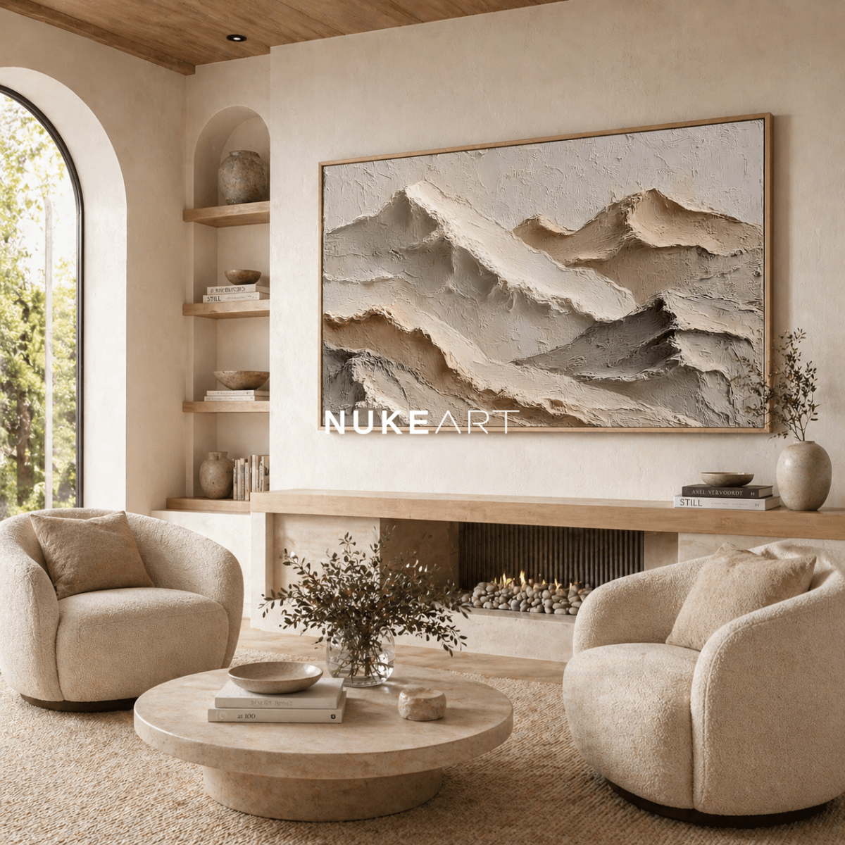 Minimalist Wall Art “Silent Ridge Horizon” - nukeart