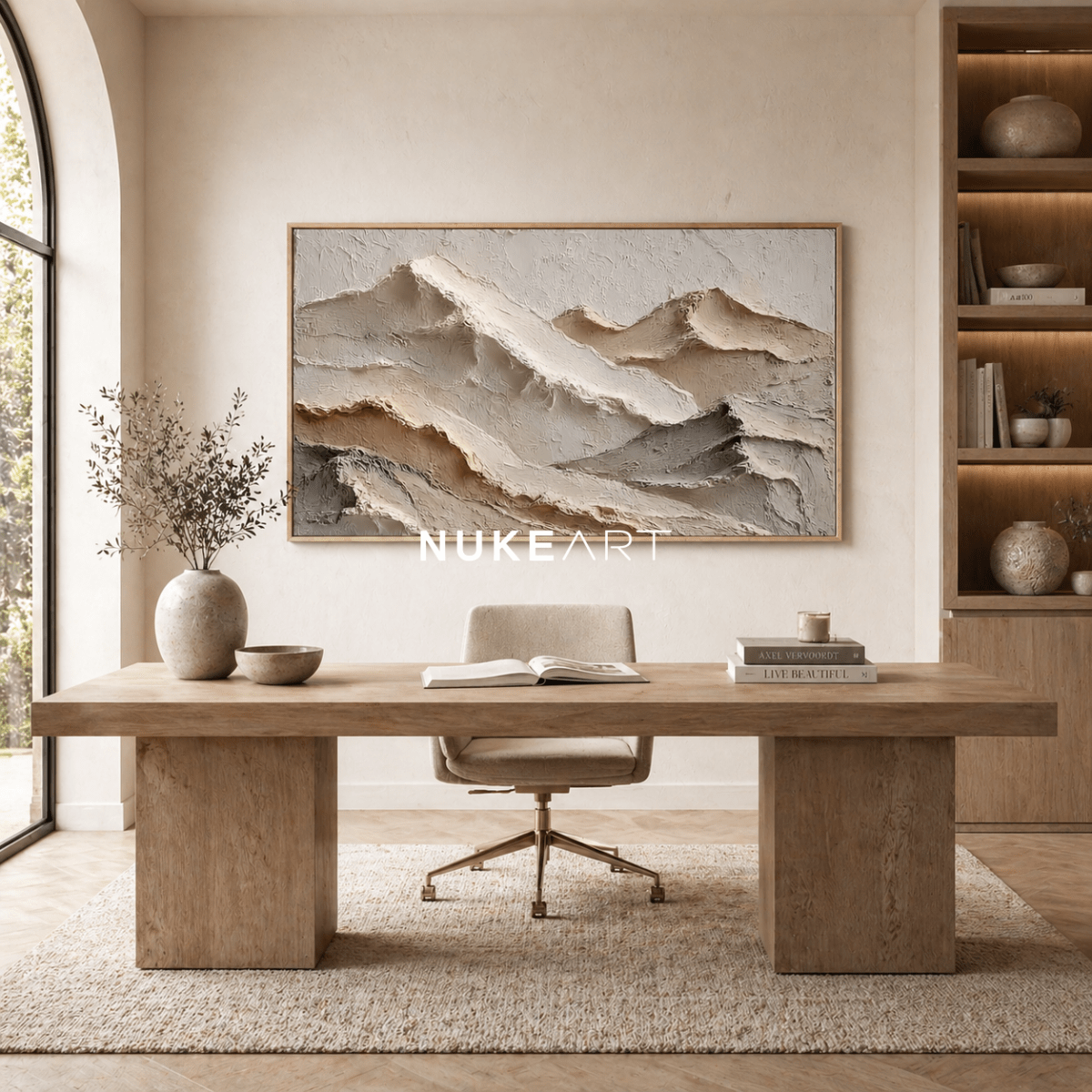 Minimalist Wall Art “Silent Ridge Horizon” - nukeart