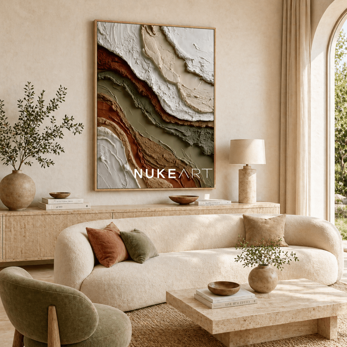Textured Abstract Canyon Wall Art “Earth Veins” - nukeart