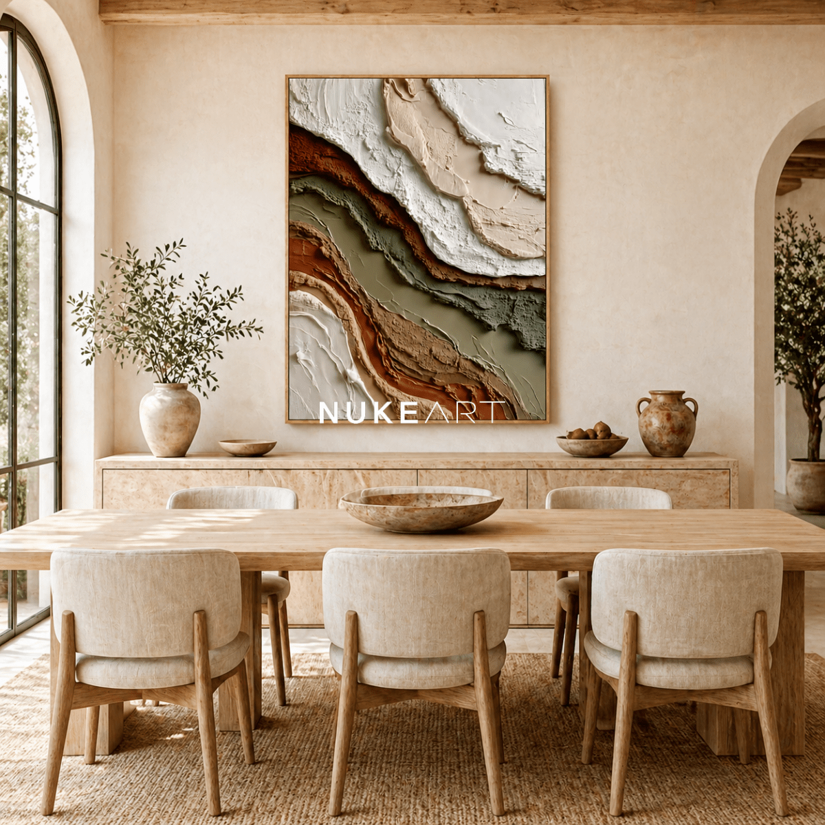 Textured Abstract Canyon Wall Art “Earth Veins” - nukeart