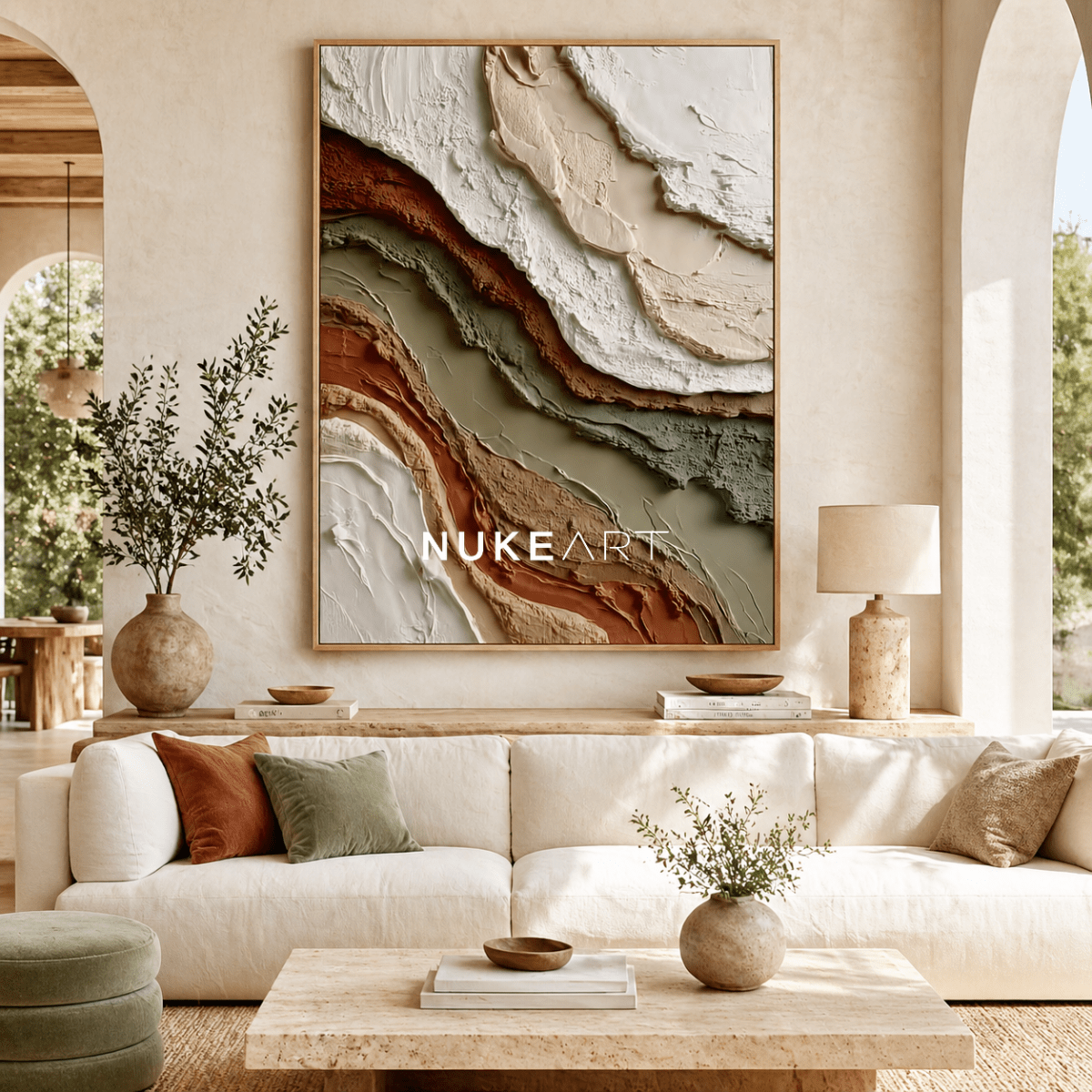 Textured Abstract Canyon Wall Art “Earth Veins” - nukeart