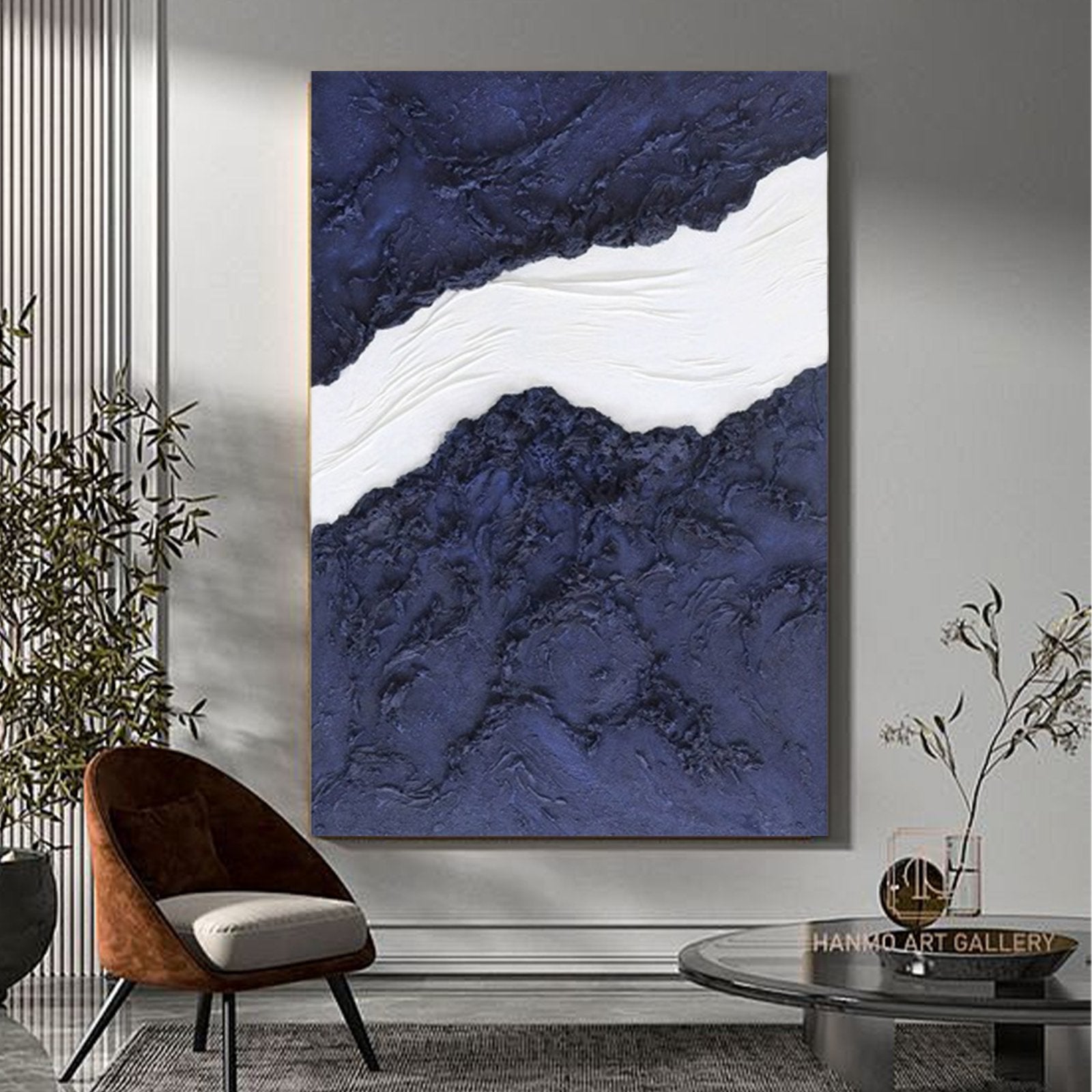 Minimalist Abstract Painting "Indigo" - nukeart