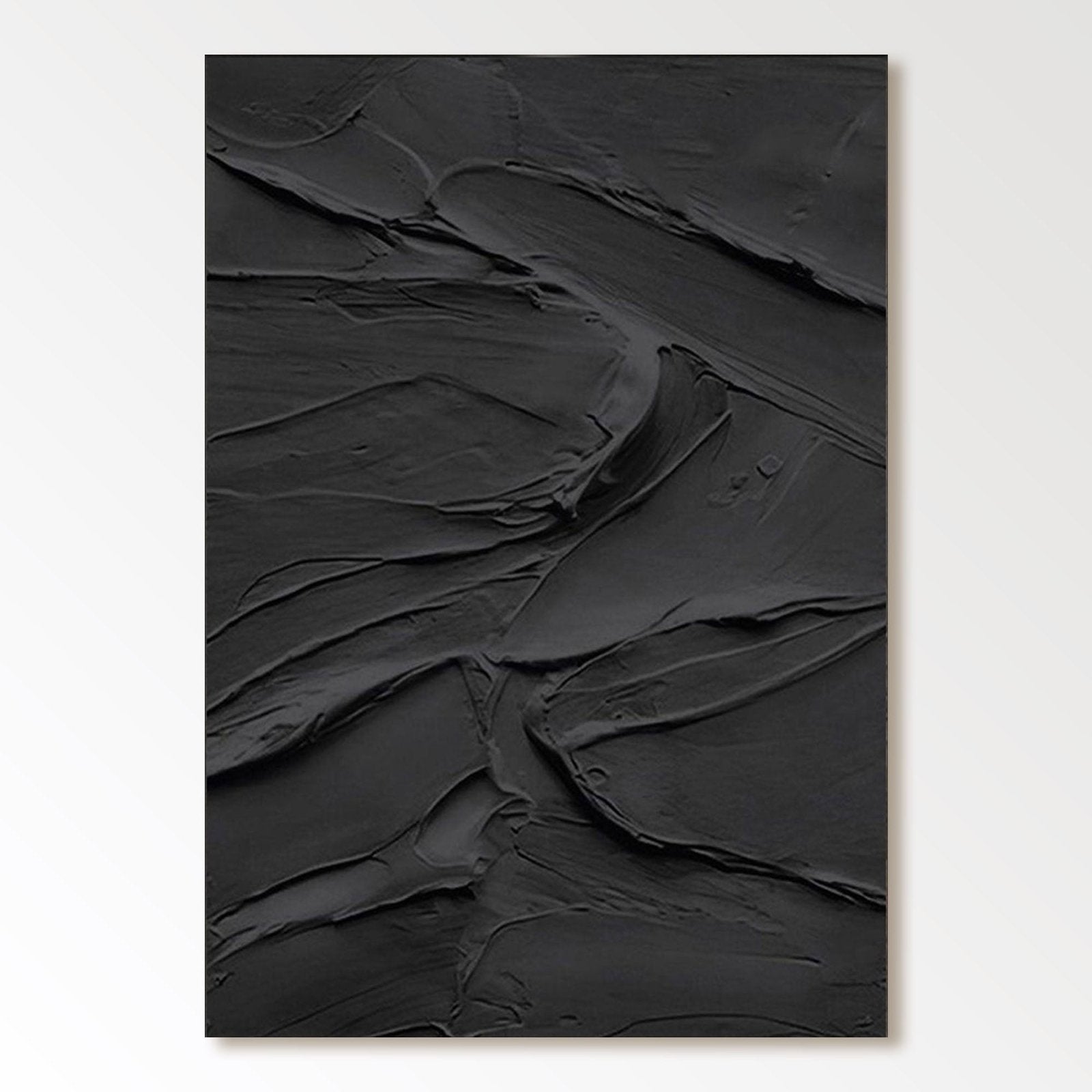 Minimalist Black Oil Painting "Eclipse" - nukeart