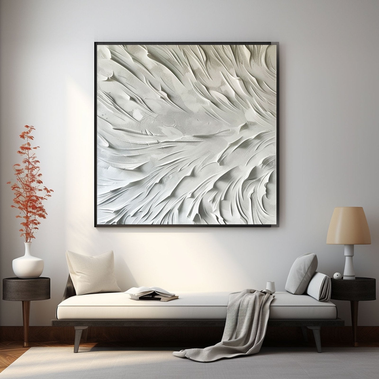 Minimalist Plaster Art "Flow“ - nukeart