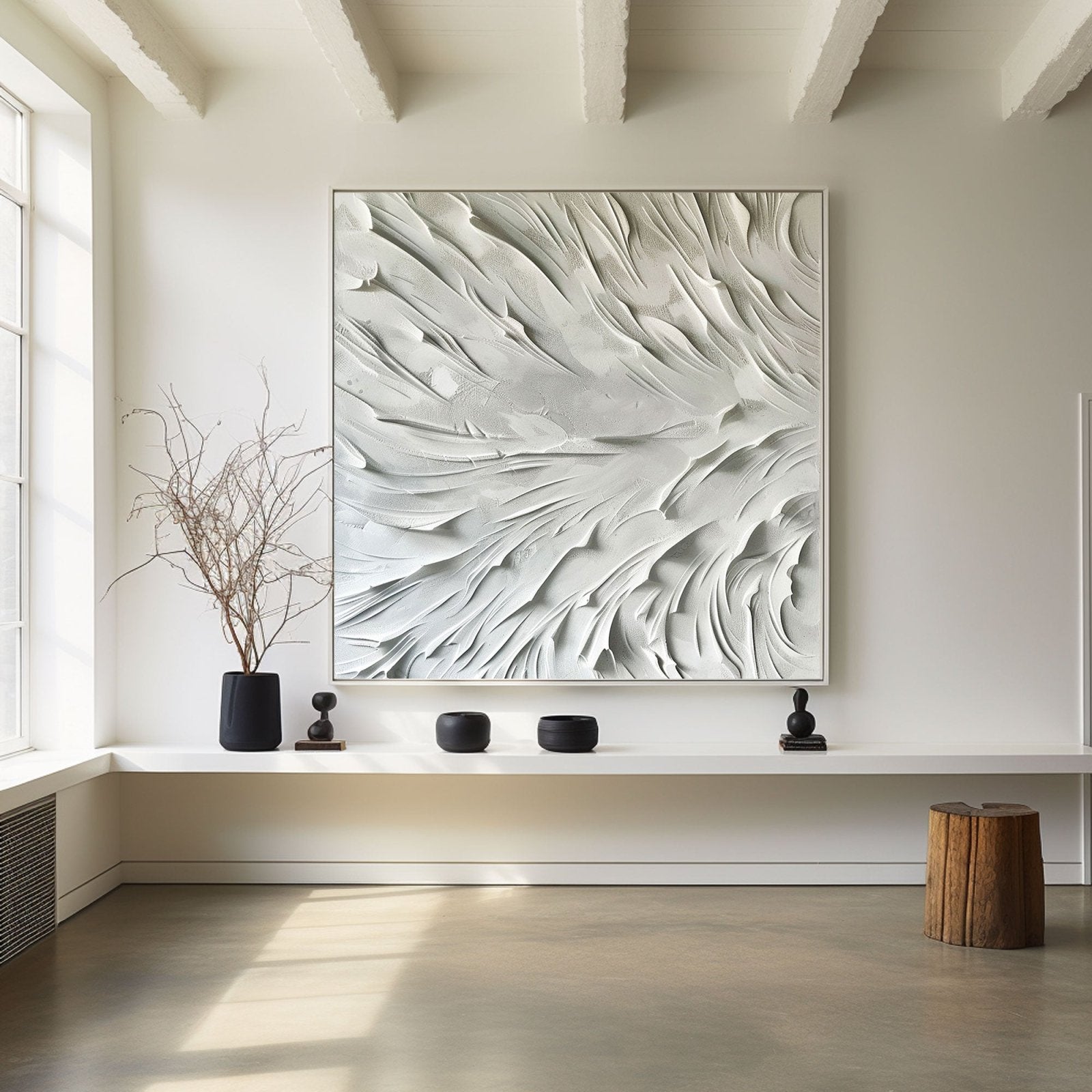 Minimalist Plaster Art "Flow“ - nukeart