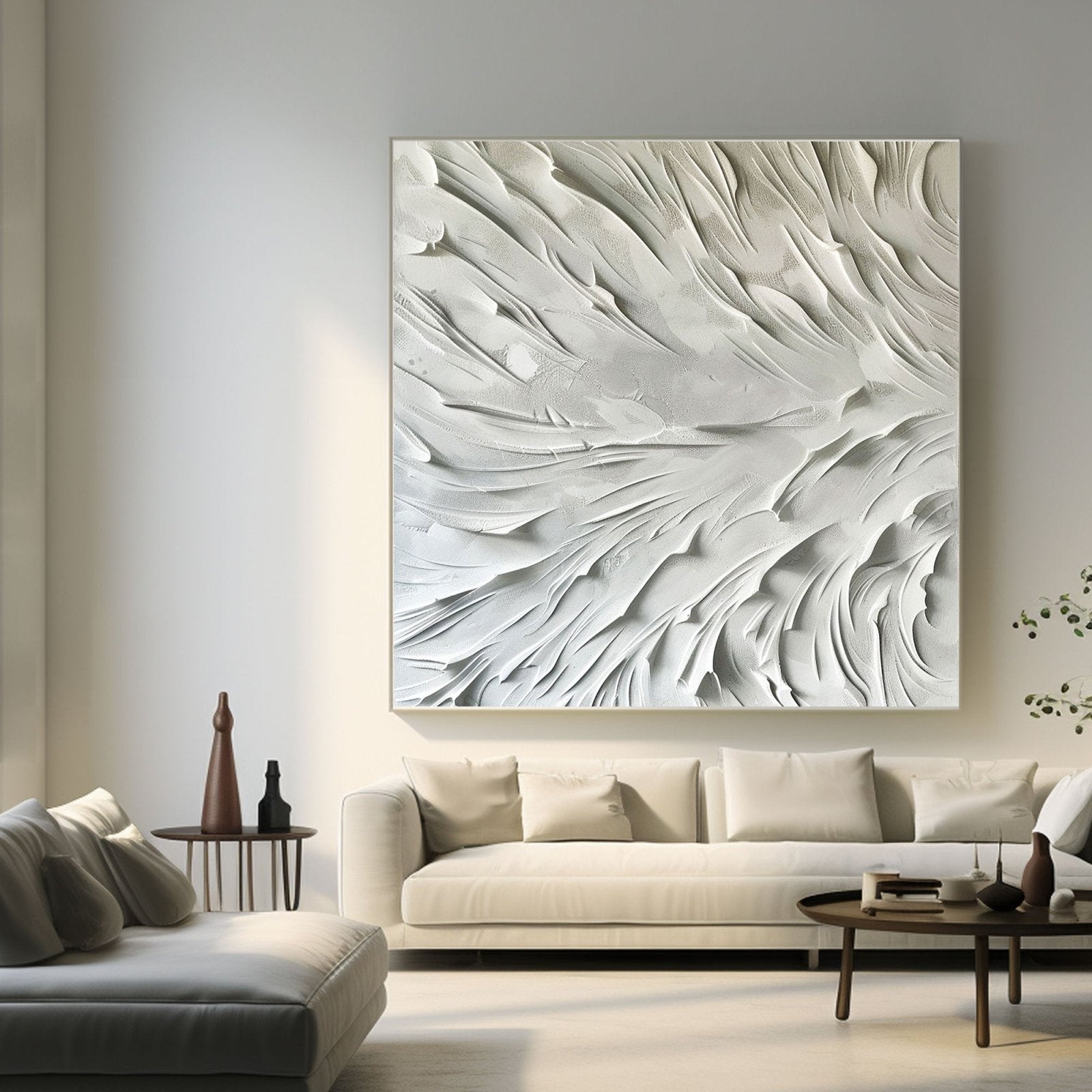 Minimalist Plaster Art "Flow“ - nukeart