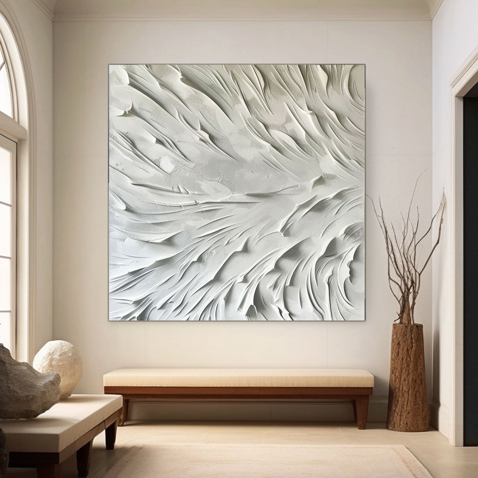 Minimalist Plaster Art "Flow“ - nukeart