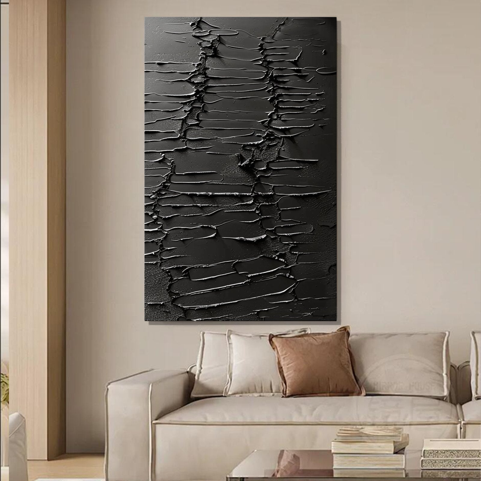 Minimalist Plaster Painting "Eternal Echoes" - nukeart