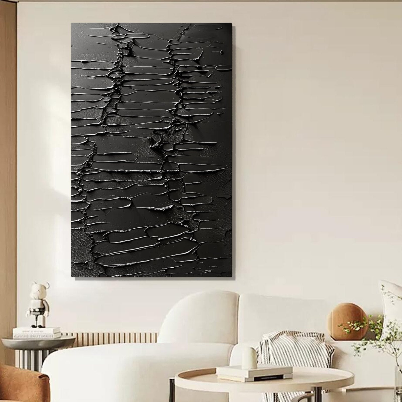 Minimalist Plaster Painting "Eternal Echoes" - nukeart