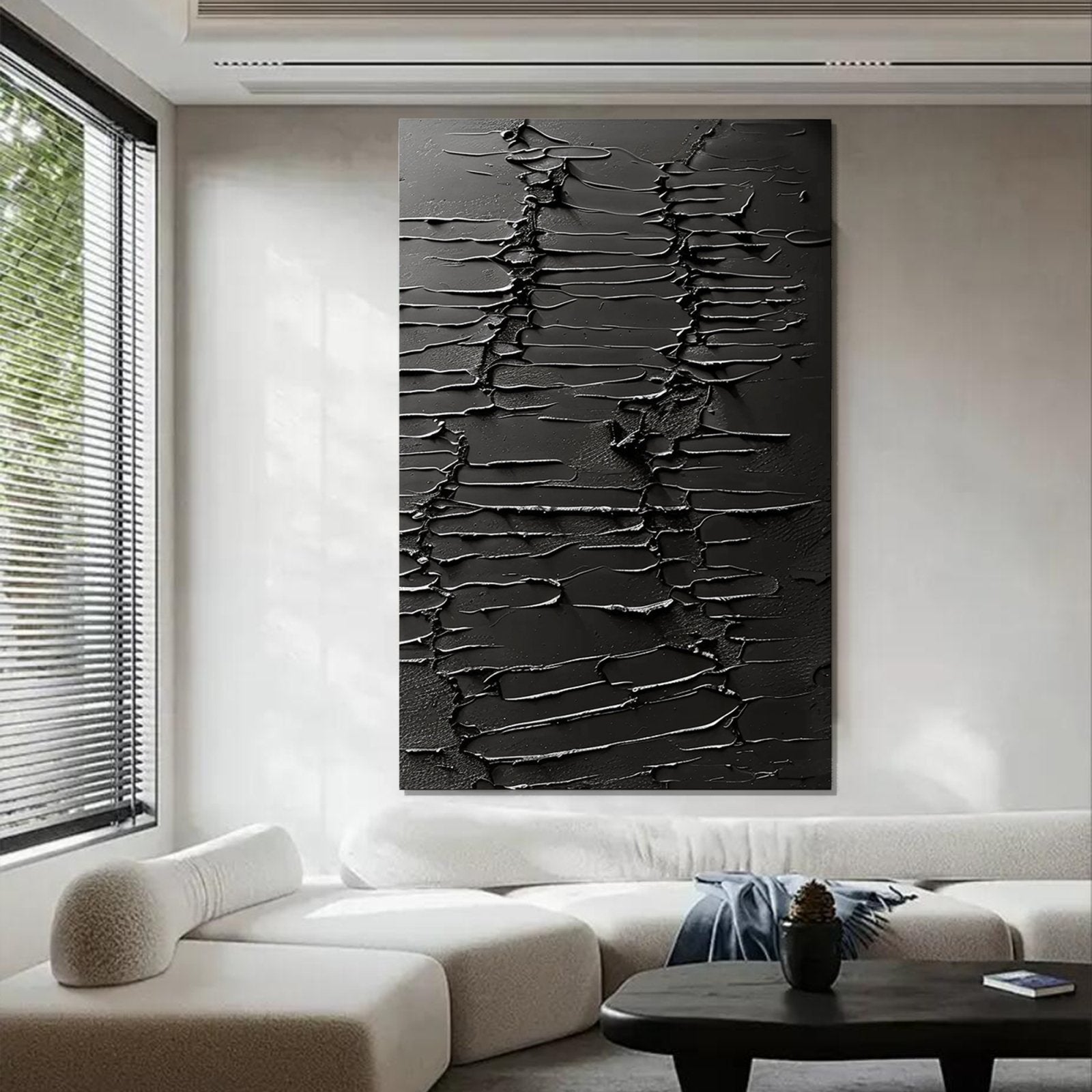 Minimalist Plaster Painting "Eternal Echoes" - nukeart