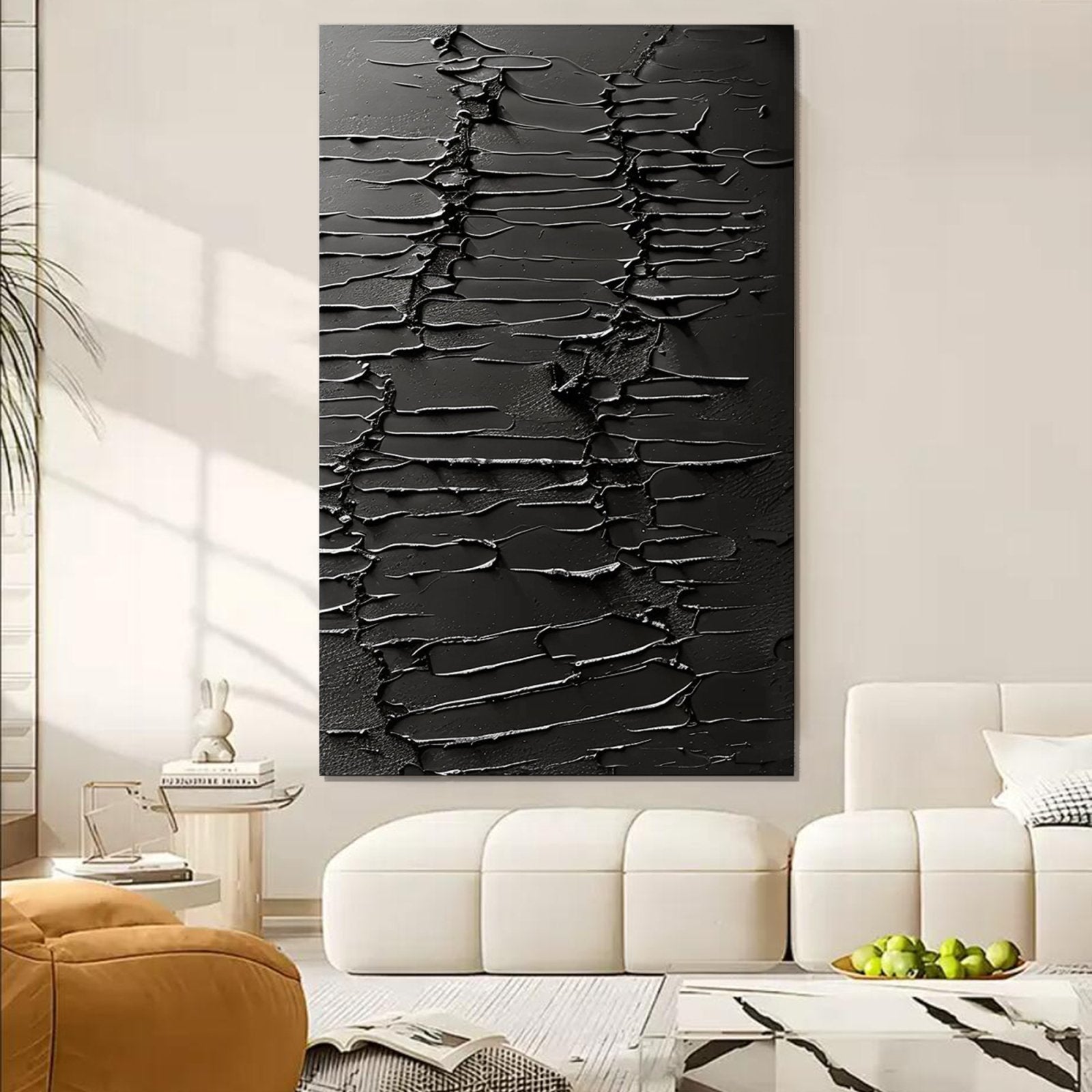 Minimalist Plaster Painting "Eternal Echoes" - nukeart