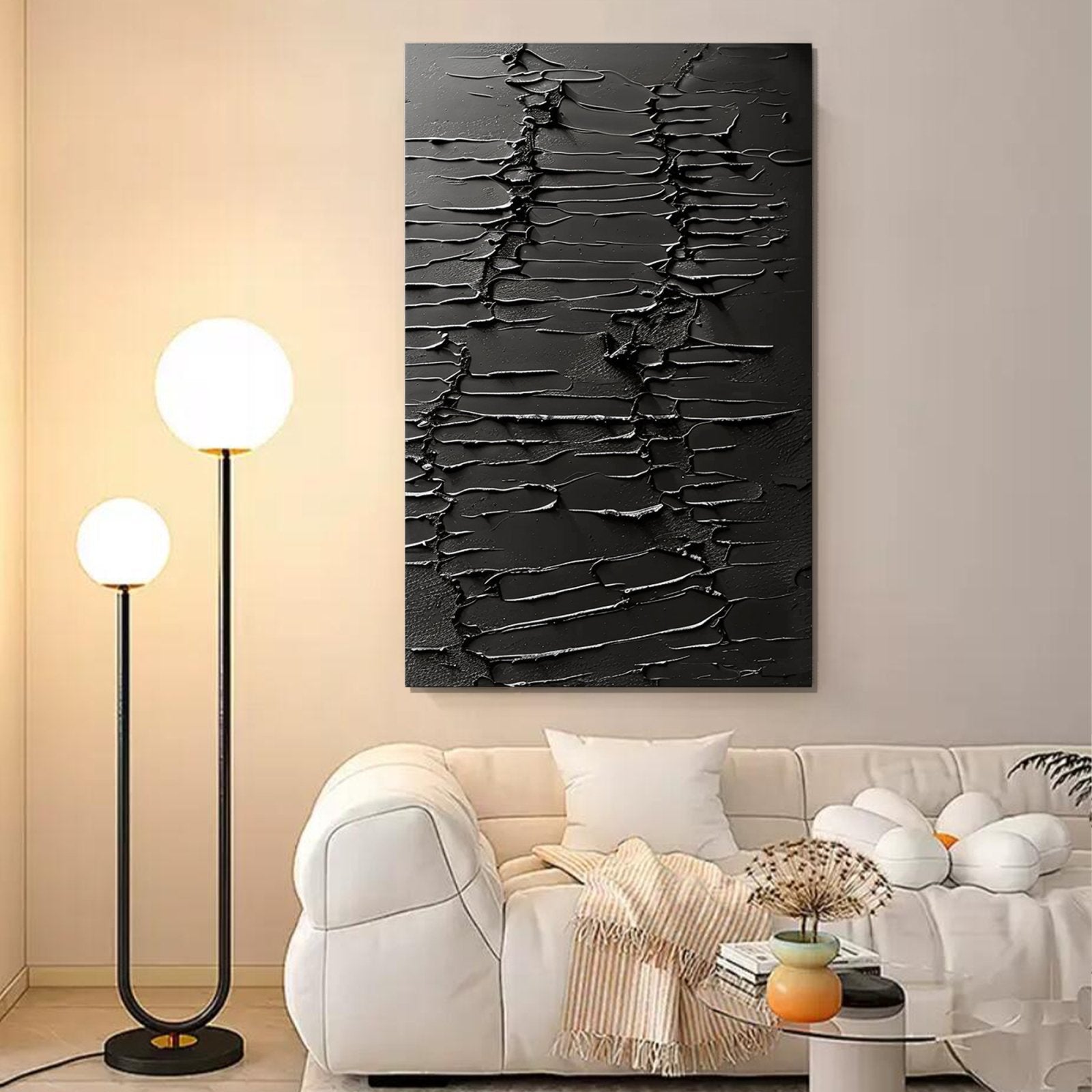 Minimalist Plaster Painting "Eternal Echoes" - nukeart